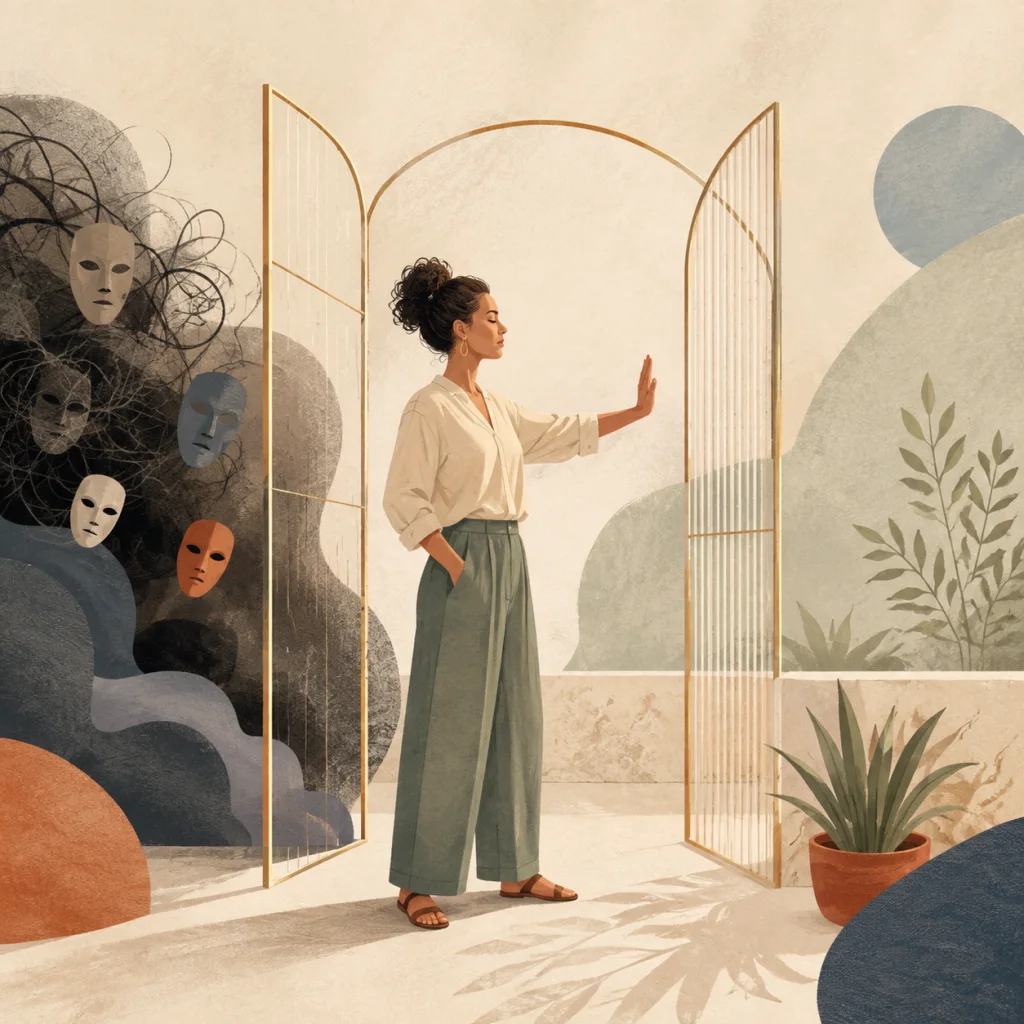 Illustration representing the complex and darker aspects of personality