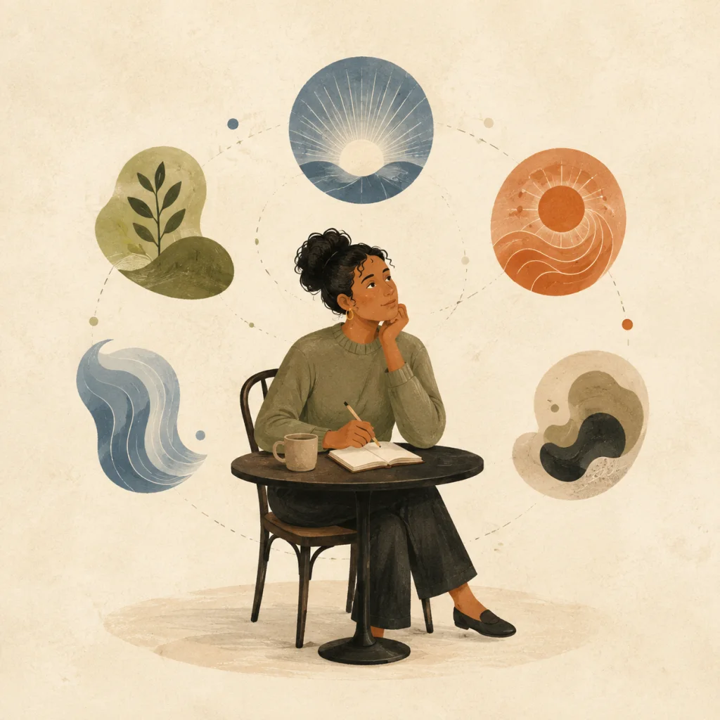 Illustration of people expressing different Big Five personality traits